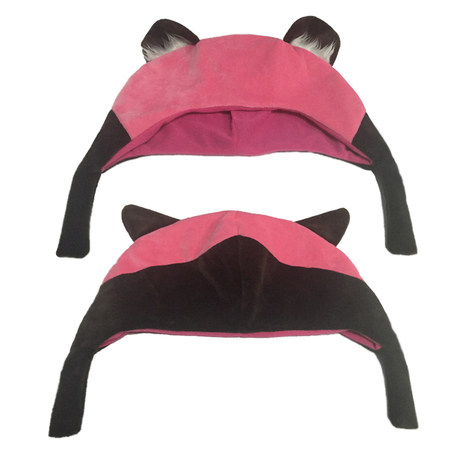 动物毛绒帽/定制软动物帽玩具/毛绒玩具